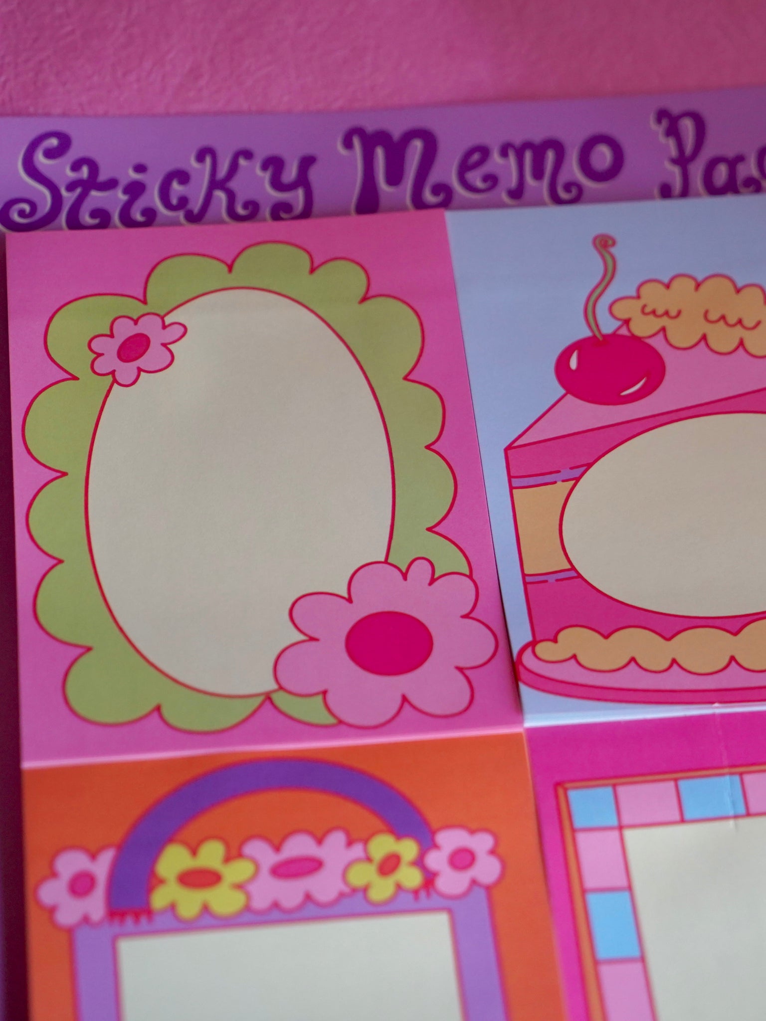 Sticky Memo Pad - Set of 4