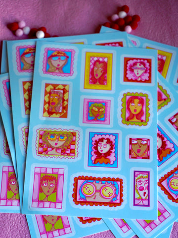 Gal Pals - Glossy Vinyl Sticker Sheet