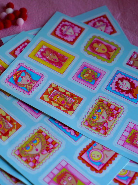 Gal Pals - Glossy Vinyl Sticker Sheet