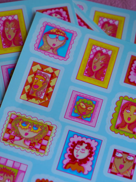 Gal Pals - Glossy Vinyl Sticker Sheet