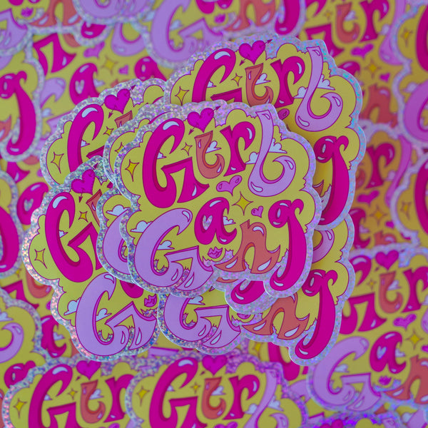 Girl Gang - Glitter Vinyl Sticker