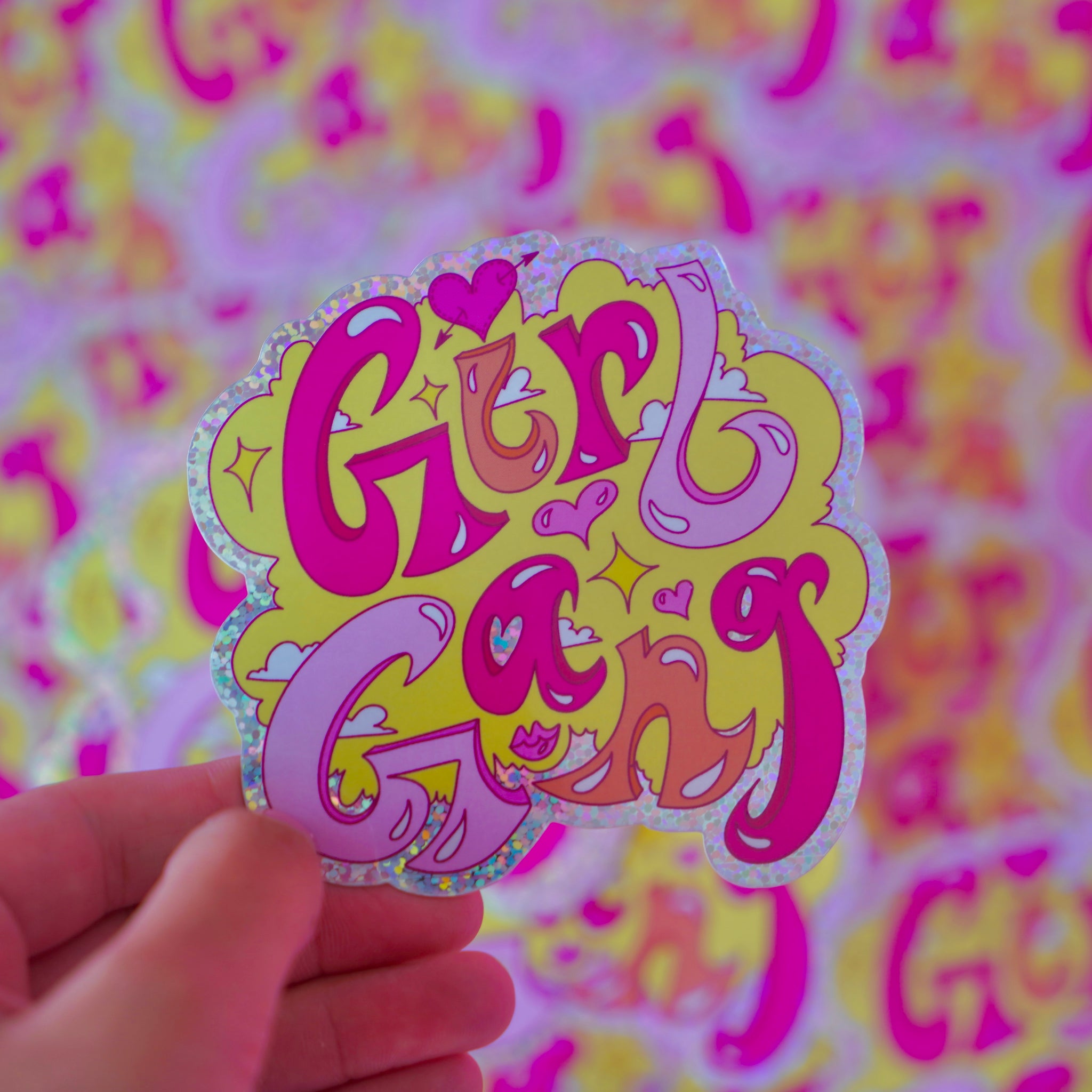 Girl Gang - Glitter Vinyl Sticker