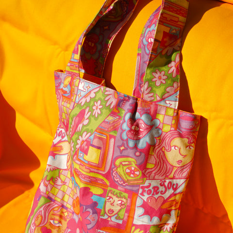 Pink Worlds - Illustrated Tote Bag