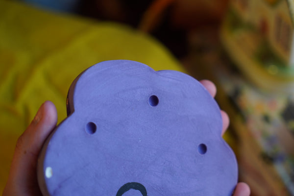 Pink Head - Handmade Ceramic Wallhanging