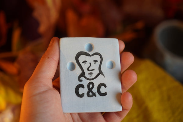 Orange Cat - Handmade Ceramic Mini Wallhanging