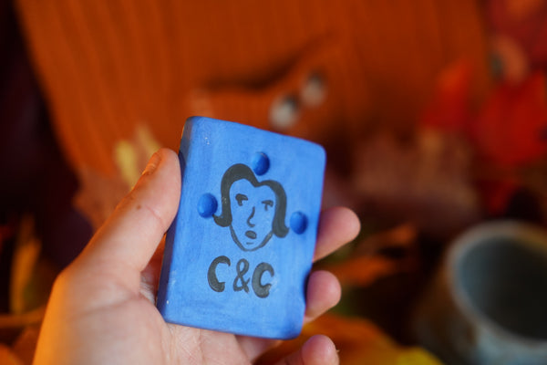 Pink Cat - Handmade Ceramic Mini Wallhanging