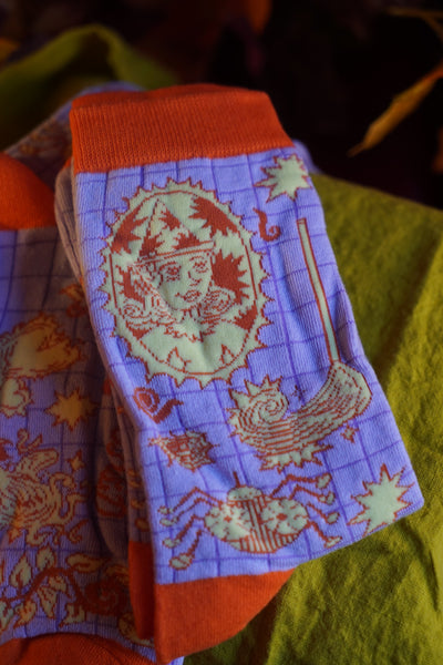 Pretty Odd - Set of 3 Illustrated Socks