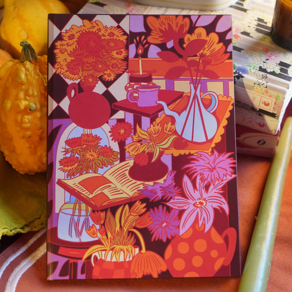 Autumn Flowers - Hardcover Notebook