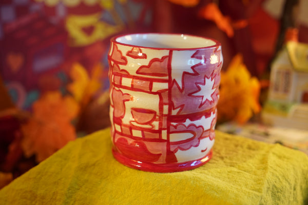 Cozy Collage - Handmade Pink Ceramic Vase