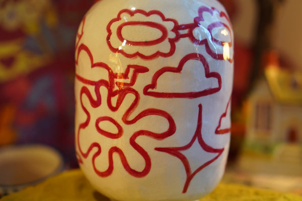 Memories - Handmade Red Ceramic Vase