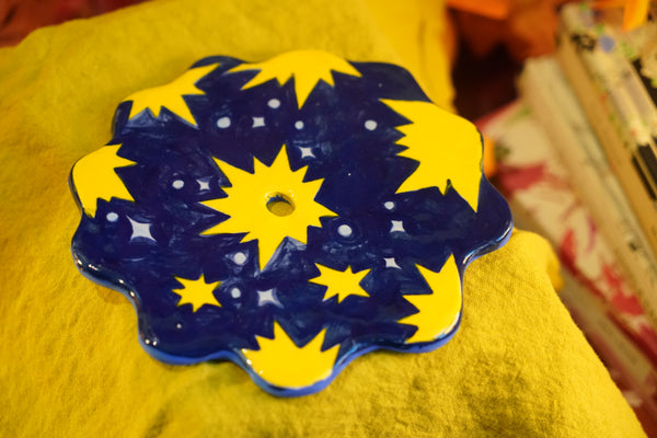Starry Night - Handmade Ceramic Wallhanging