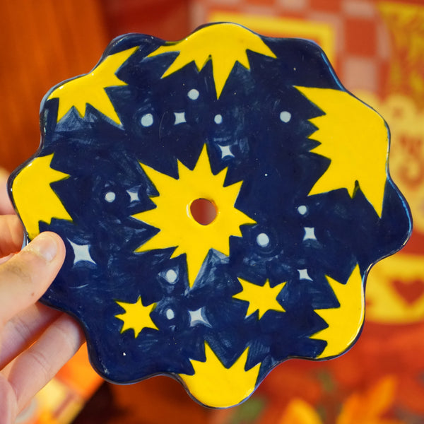 Starry Night - Handmade Ceramic Wallhanging