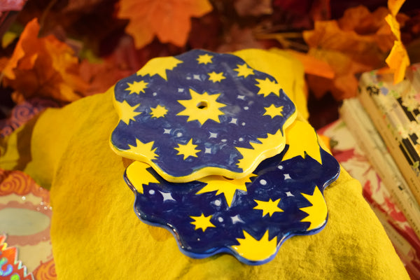 Starry Night - Handmade Ceramic Wallhanging