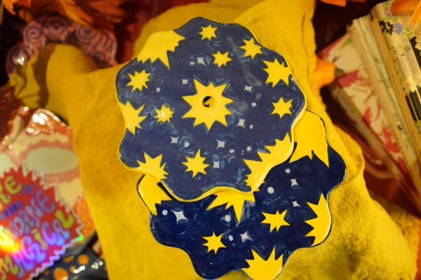 Starry Night - Handmade Ceramic Wallhanging