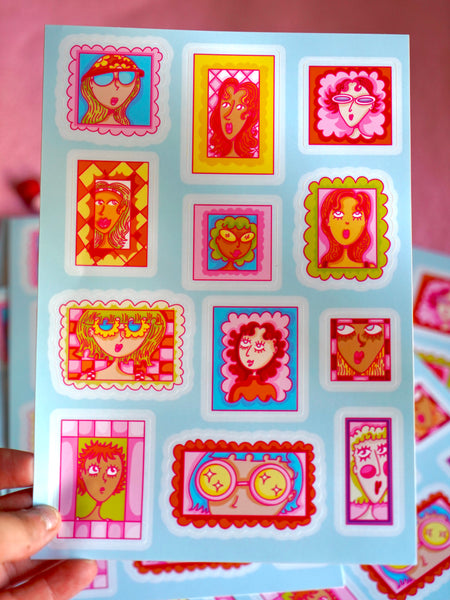 Gal Pals - Glossy Vinyl Sticker Sheet