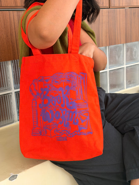 Bookworm! - Orange Tote Bag