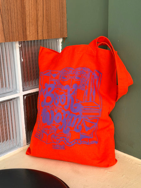 Bookworm! - Orange Tote Bag