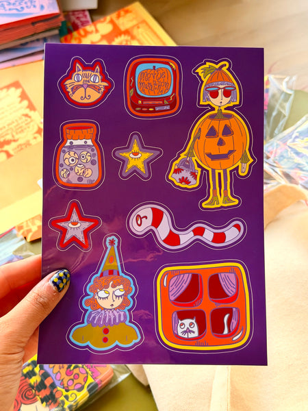 Purple Pals - Autumnal Sticker Sheet