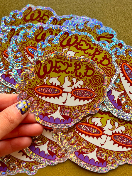 Weirdo! - Glitter Vinyl Sticker