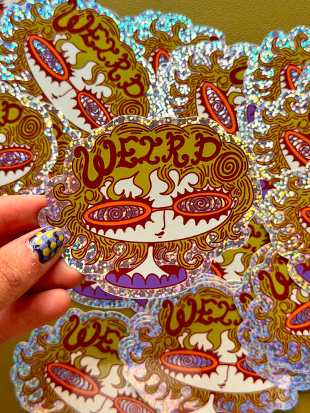Weirdo! - Glitter Vinyl Sticker