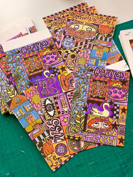 Autumnal Postcards - Risograph