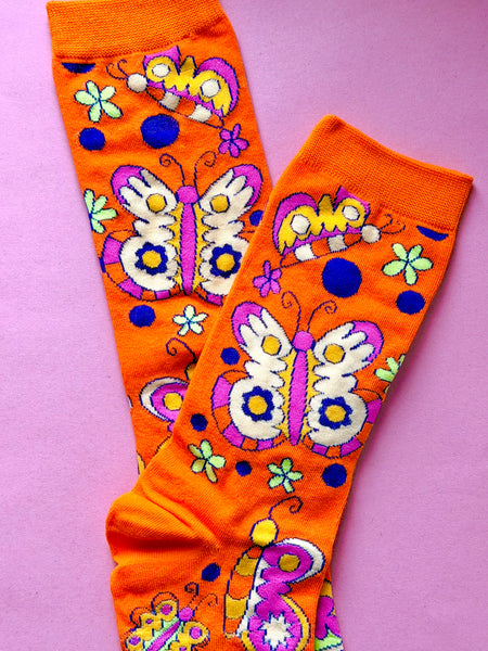 Flower Power - Set of 2 Illustrated Socks