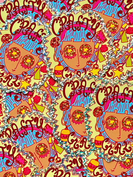 Crafty Gal - Glitter sticker
