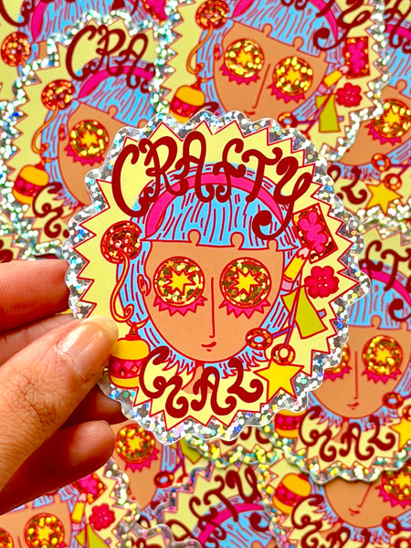 Crafty Gal - Glitter sticker