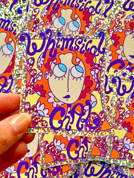 Whimsy Gal - Holographic sticker