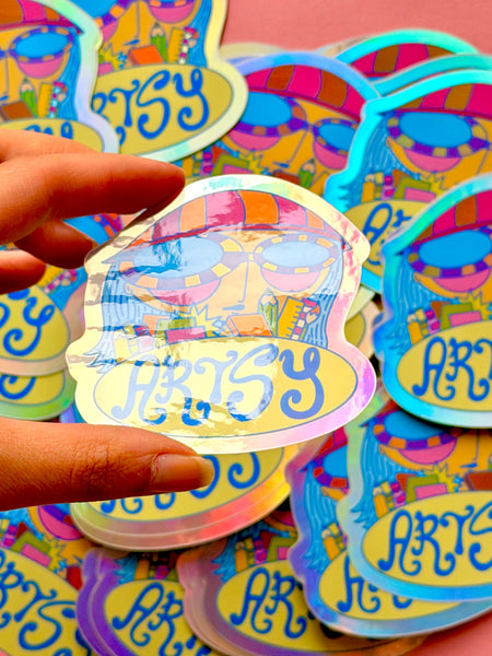 Artsy Gal - Holographic sticker