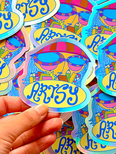 Artsy Gal - Holographic sticker
