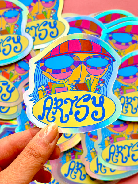 Artsy Gal - Holographic sticker