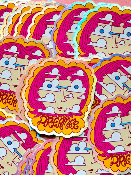 Dreamer Gal - Holographic sticker