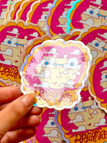 Dreamer Gal - Holographic sticker