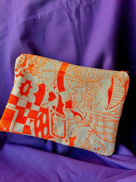 autumn canvas pouch