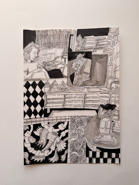 Connected: Original Ink Drawing