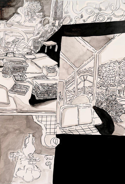 Studio: Original Ink Drawing