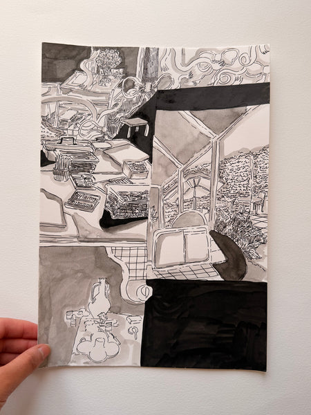 Studio: Original Ink Drawing