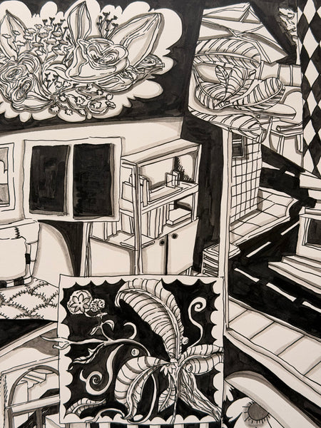 Blooming: Original Ink Drawing