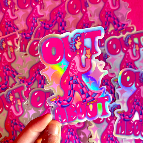 Out & About - Holographic Sticker