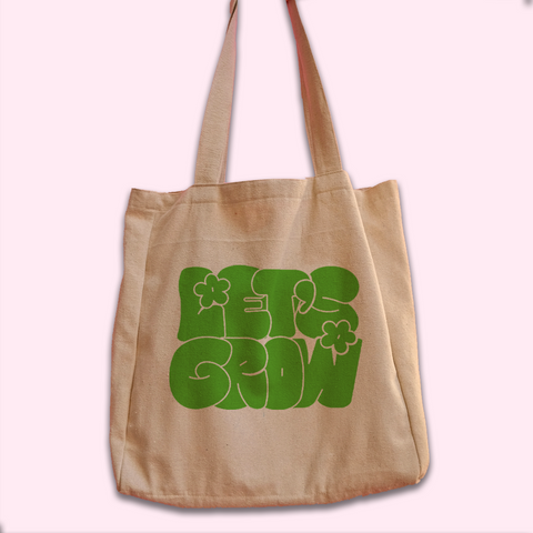 let's grow - canvas tote bag