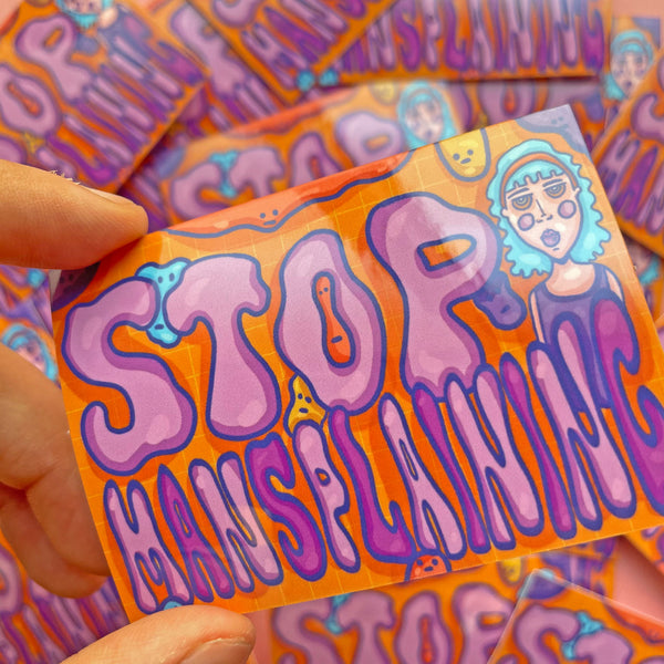 stop mansplaining - vinyl sticker