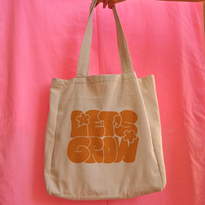 let's grow - canvas tote bag