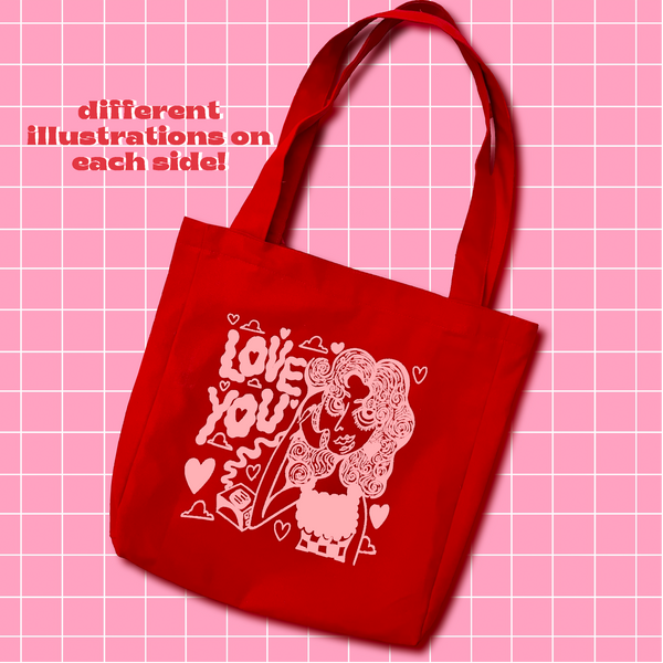 love you! - square tote bag